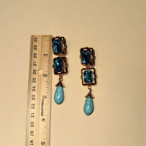 Crystal drop earrings N923 - Picture 5 of 5